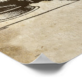 列車アンティーク玩具蒸気機関車 ポスター (角)