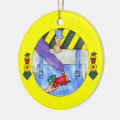 列車エンジニア セラミックオーナメント (左)