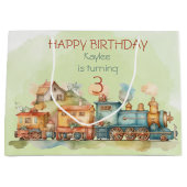 列車エンジンガール第3誕生日 ラージペーパーバッグ (正面)