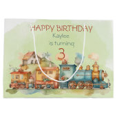 列車エンジンガール第3誕生日 ラージペーパーバッグ (裏面)