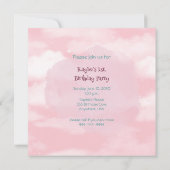 列車エンジンガール1st誕生日招待状 招待状 (裏面)