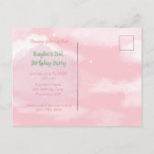 列車エンジンガール2nd誕生日招待状葉書 インビテーションポストカード (裏面)