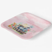 列車エンジンガール2nd誕生日 ペーパープレート (傾斜あり)