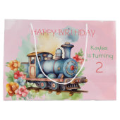 列車エンジンガール2nd誕生日 ラージペーパーバッグ (裏面)