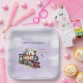 列車エンジン少年5日。バースデー ペーパープレート (パーティー)