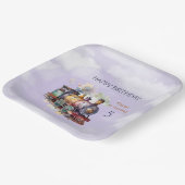 列車エンジン少年5日。バースデー ペーパープレート (傾斜あり)