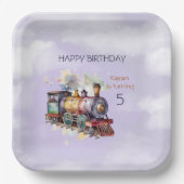 列車エンジン少年5日。バースデー ペーパープレート (正面)