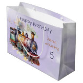 列車エンジン少年5日。バースデー ラージペーパーバッグ (裏面アングル)
