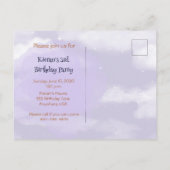 列車エンジン少年5日。誕生日招待状はがき インビテーションポストカード (裏面)