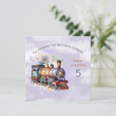 列車エンジン少年5日。誕生日招待状 招待状 (スタンド正面)