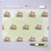 列車エンジン誕生日 薄葉紙 (クラフト)