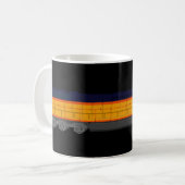 列車エンジン: クラシックな色彩の配合: コーヒー・マグ コーヒーマグカップ (正面左)