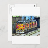 列車エンジン ポストカード (正面/裏面)