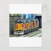列車エンジン ポストカード (正面)