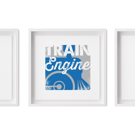 列車エンジン | 車両こども子供部屋芸術 ポスター