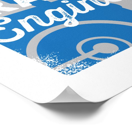 列車エンジン | 車両こども子供部屋芸術 ポスター (角)