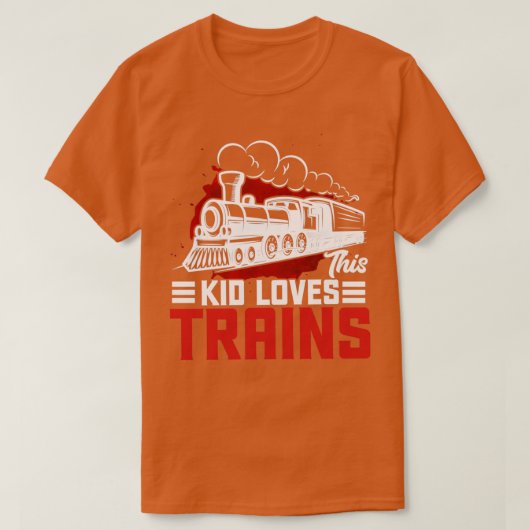 列車カッコいいギフト男子子供へ鉄道公共トラン Tシャツ (デザイン正面)