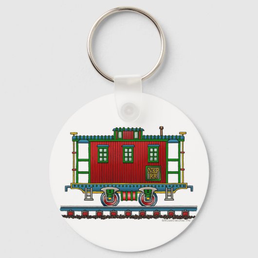 列車カボースカーキーチェーン キーホルダー (正面)