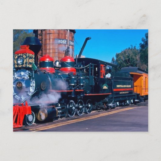 列車カラフルはがき ポストカード (正面)