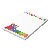 列車カラフルパーソナライズされた ノートパッド (回転)