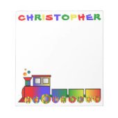 列車カラフルパーソナライズされた ノートパッド (正面)