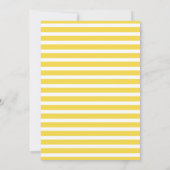 列車カラフル子供の誕生日黄色、白縁ど 招待状 (裏面)