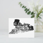 列車スケッチデザイン ポストカード (スタンド正面)