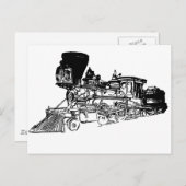 列車スケッチデザイン ポストカード (正面/裏面)