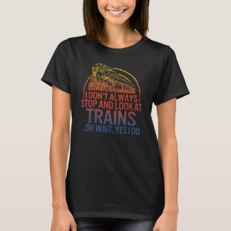 列車ストップのエンジニアレイルロを見て Tシャツ