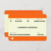 列車チケットインスパイア | LGBTQ+ 結婚 招待状 (正面/裏面)