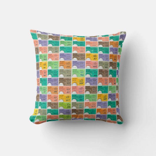 列車チケットモンタージュ クッション (正面)