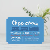 列車チケット子供の誕生日パーティの招待状 (スタンド正面)