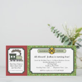 列車チケット招待状-クリスマス 招待状 (スタンド正面)