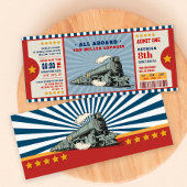 列車チケット誕生日搭乗券 招待状