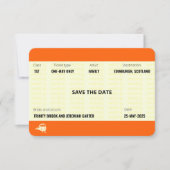 列車チケット |結婚式家族を保存 招待状 (正面)