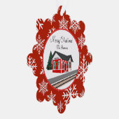 列車デポスケッチ紙オーナメントギフトカード オーナメントカード (右)