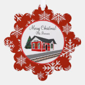 列車デポスケッチ紙オーナメントギフトカード オーナメントカード (裏面)