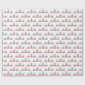 列車パーソナライズされた誕生日パーティー ラッピングペーパー (フラット)