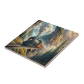 列車フリースブランケット タイル (側面)