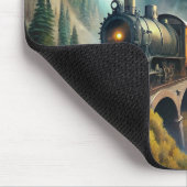 列車フリースブランケット マウスパッド (コーナー)