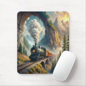 列車フリースブランケット マウスパッド (マウス)