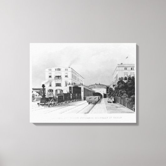 列車ベルリン・ポツダムの鉄道駅 キャンバスプリント (正面)