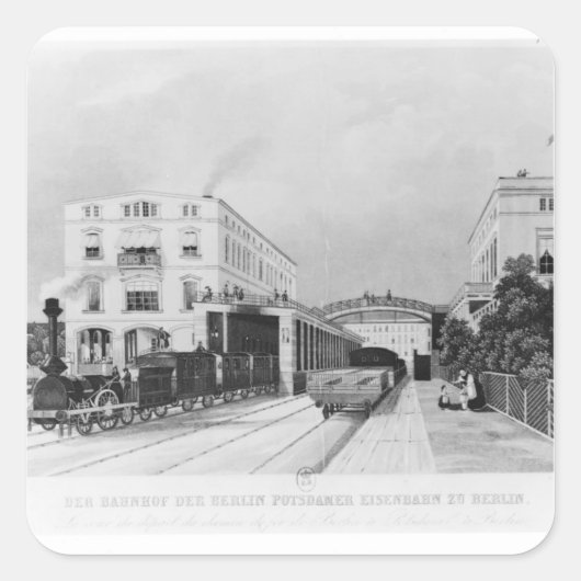 列車ベルリン・ポツダムの鉄道駅 スクエアシール (正面)