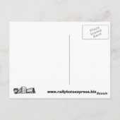 列車ペンシルバニアの鉄道郵便はがきによる旅行 ポストカード (裏面)