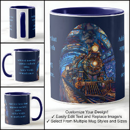 列車ロコエンジ離れンのトンネルフェイクモザイク065 マグカップ