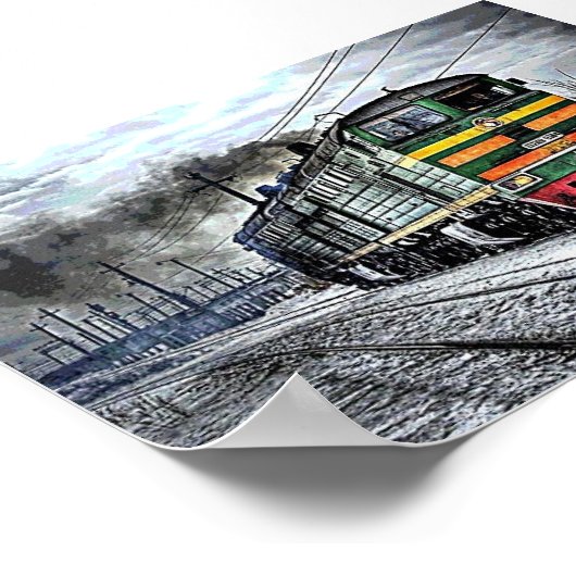 列車ロシアの気動車 ポスター (角)