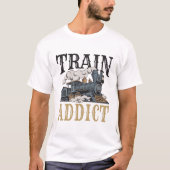 列車中毒性モデル鉄道鉄道ホビースト Tシャツ (正面)