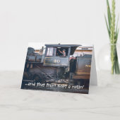列車保の機関車誕生日 カード (正面)