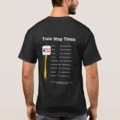 列車停止ワイシャツメンズ Tシャツ (裏面)