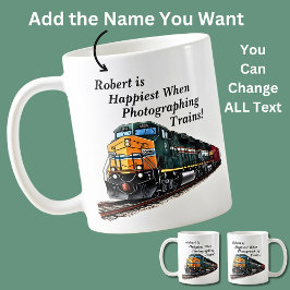 列車写真撮影の際は名前が一番嬉しい！ コーヒーマグカップ